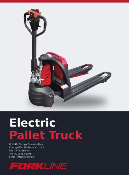 Electric pallet truck brochure cover